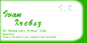 ivan krebsz business card