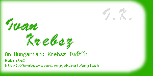 ivan krebsz business card